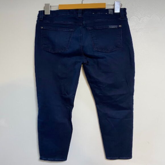 7 For All Mankind Aubrey Dark Wash Women's Skinny Jeans Size 27 - Picture 9 of 13